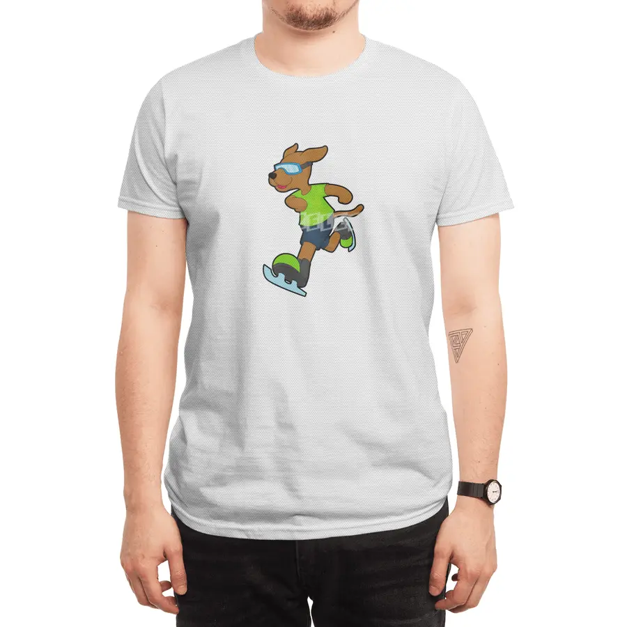 Dog at Ice skating with Goggles Spor T-Shirt