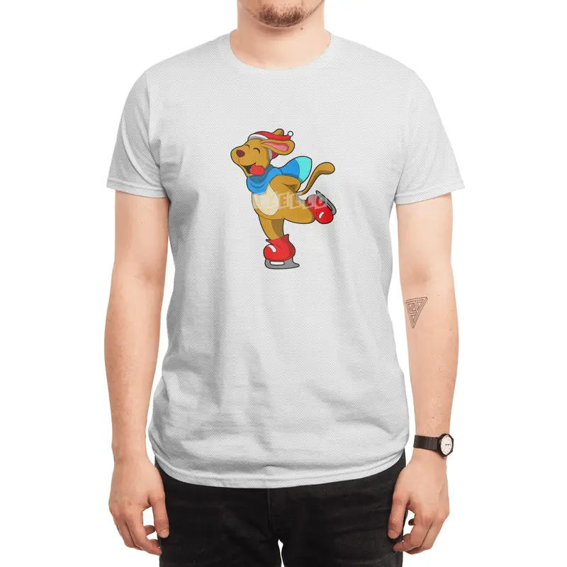 Dog at Ice skating with Ice skates Spor T-Shirt