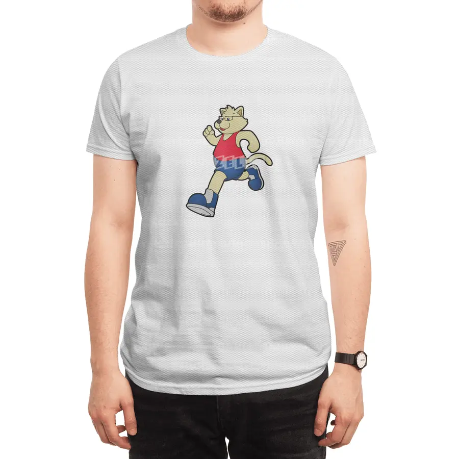 Dog at Running with Glasses Spor T-Shirt