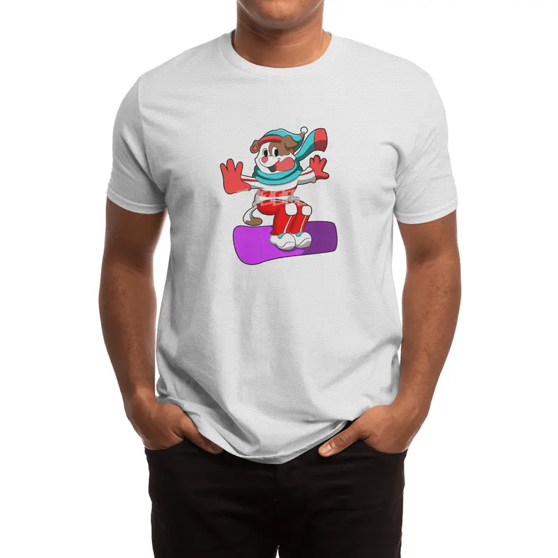 Dog at Snowboarding with Snowboard Spor T-Shirt