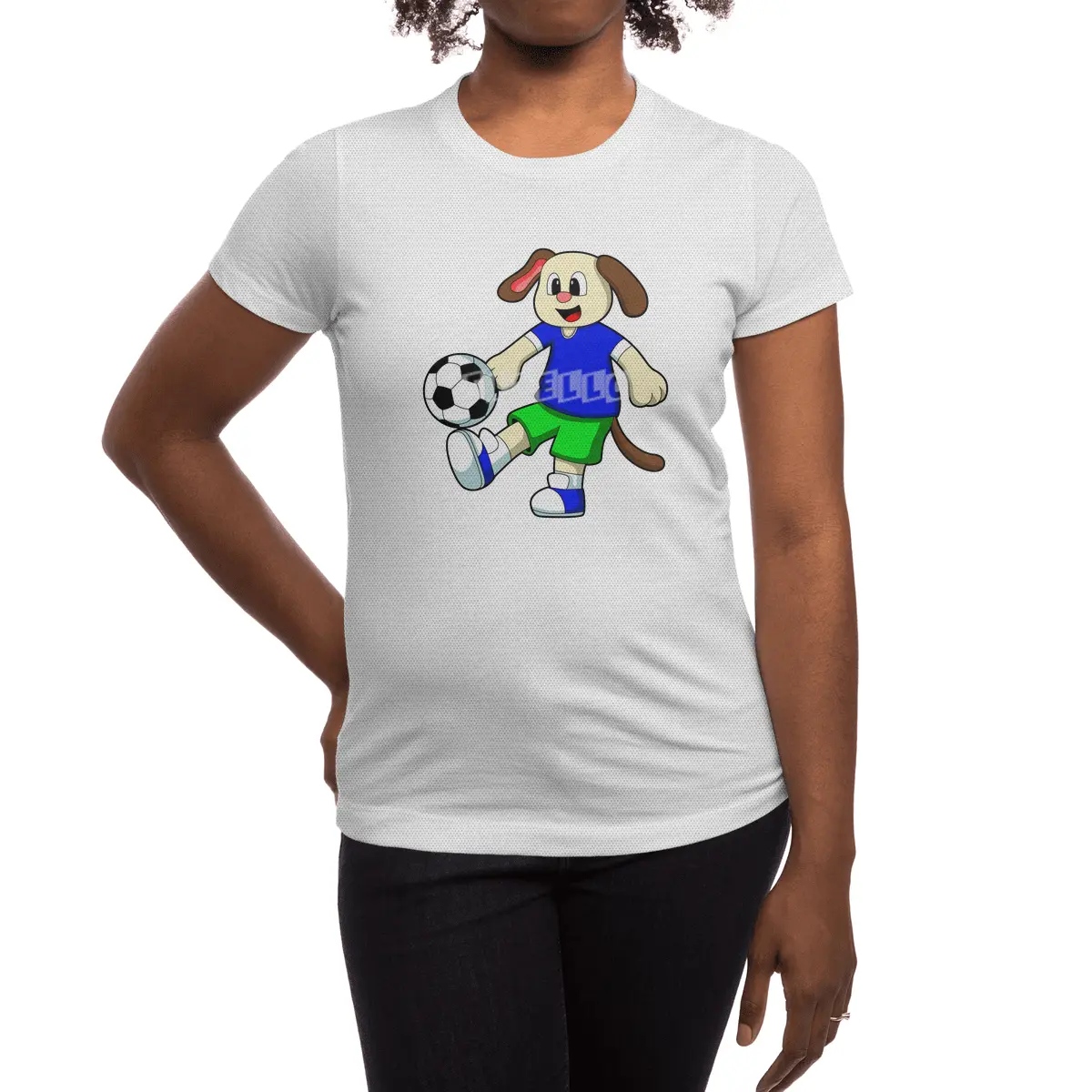 Dog at Sports with Soccer Spor T-Shirt