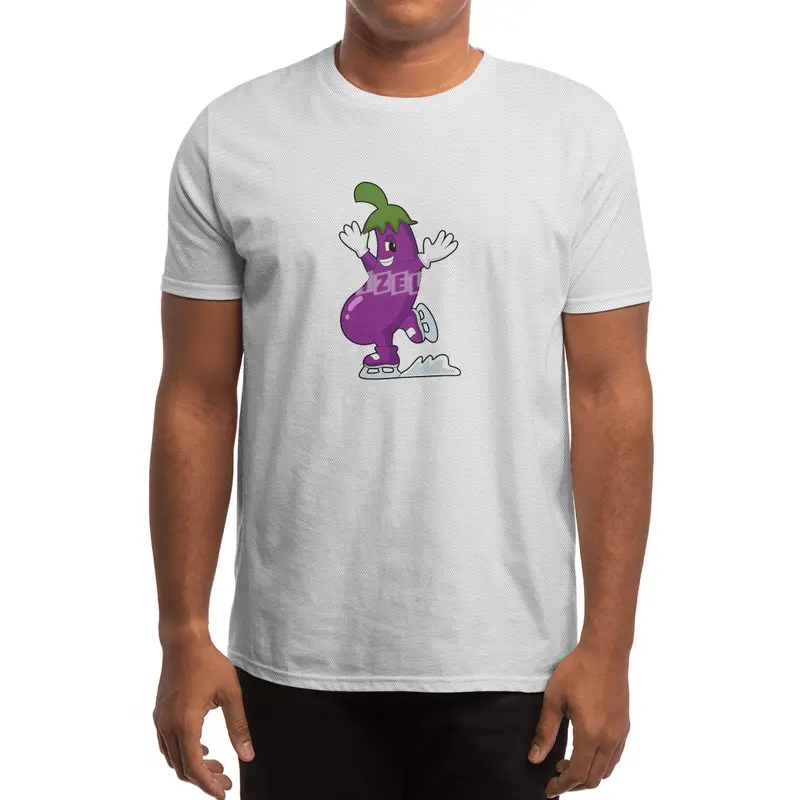 Eggplant at Ice skating with Ice skates Spor T-Shirt