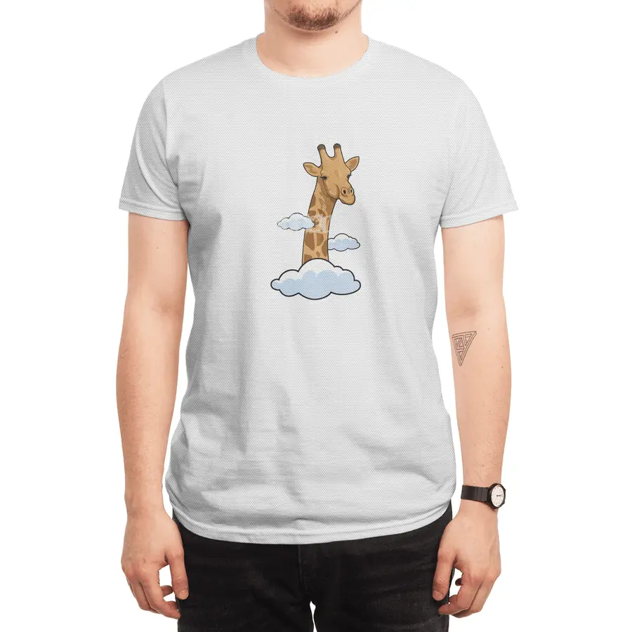 Giraffe with Clouds Spor T-Shirt