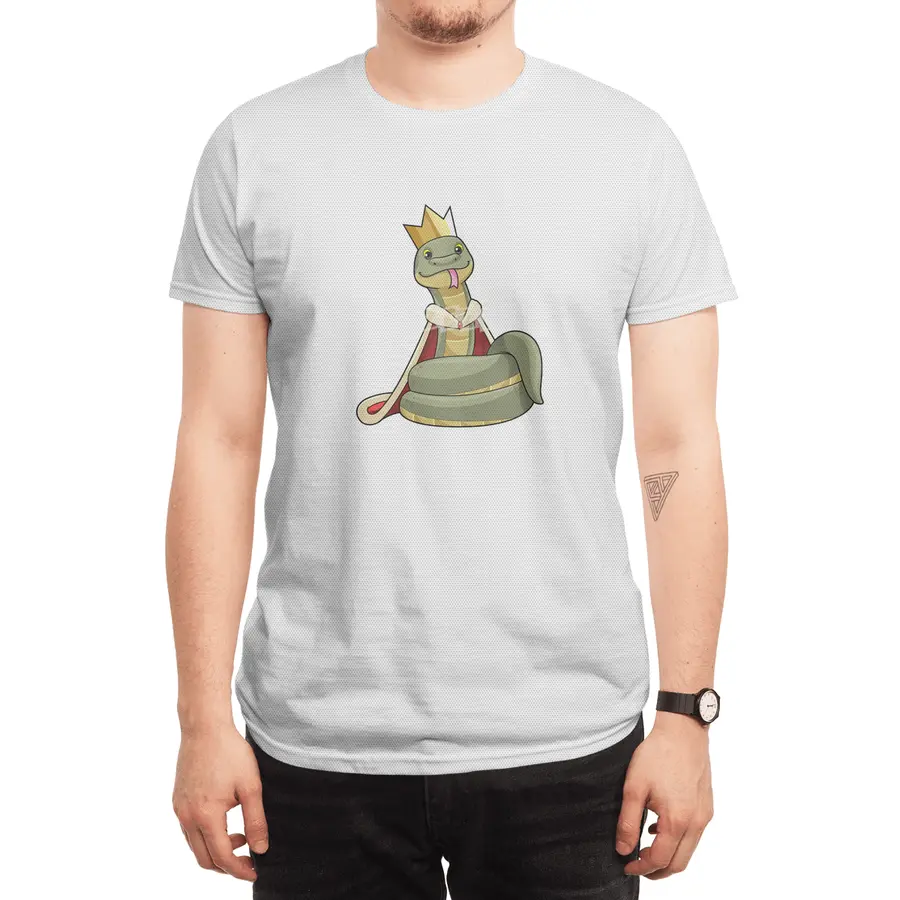 Snake as King with Crown Spor T-Shirt