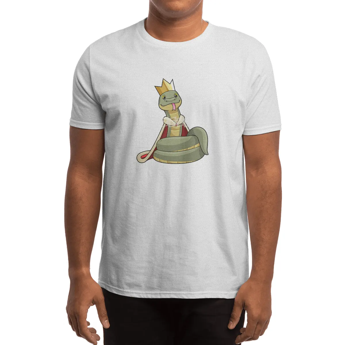 Snake as King with Crown Spor T-Shirt