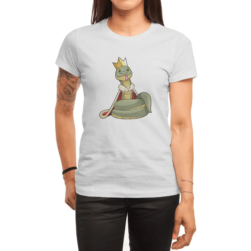 Snake as King with Crown Spor T-Shirt