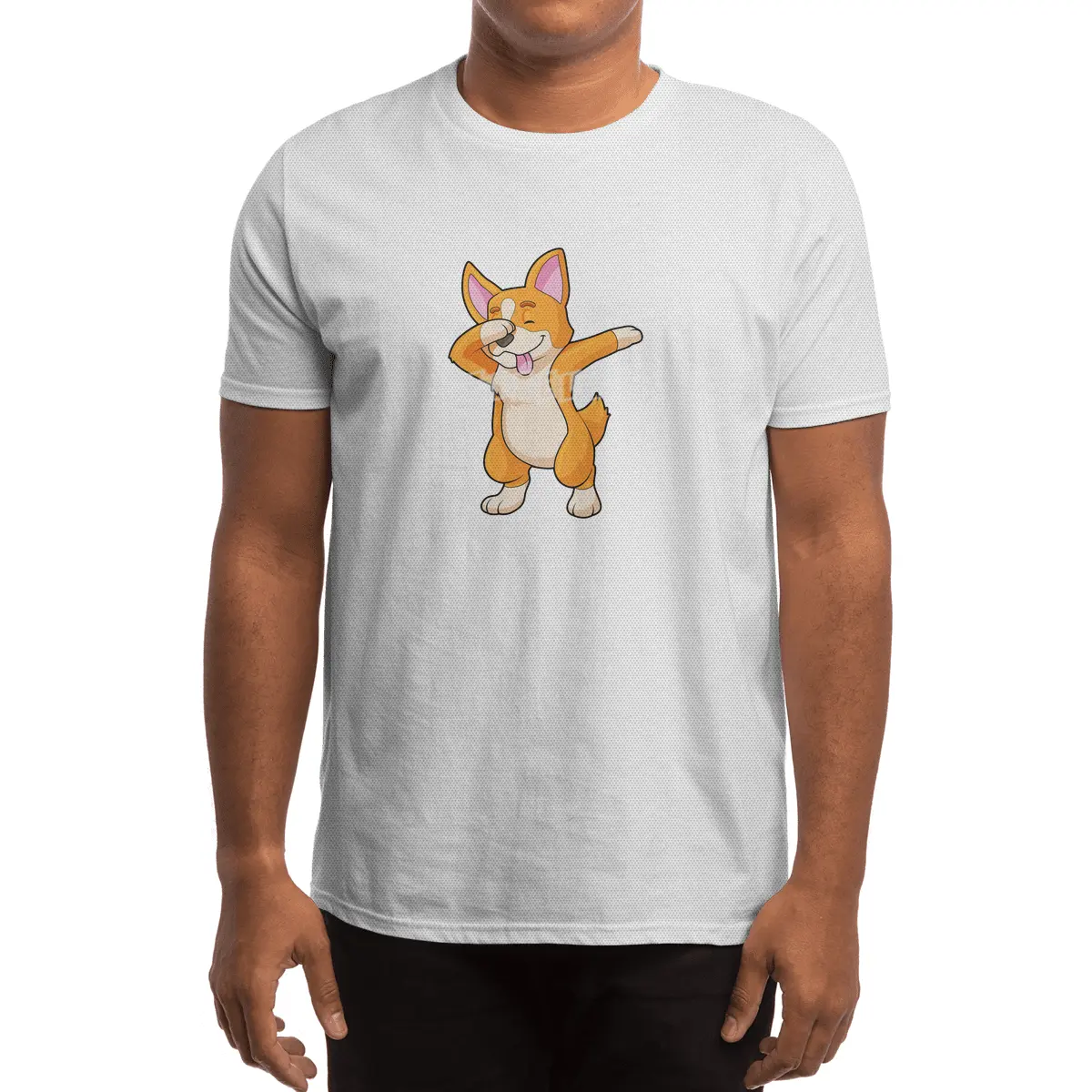 Welsh Corgi at Hip Hop Dance Dab Spor T-Shirt