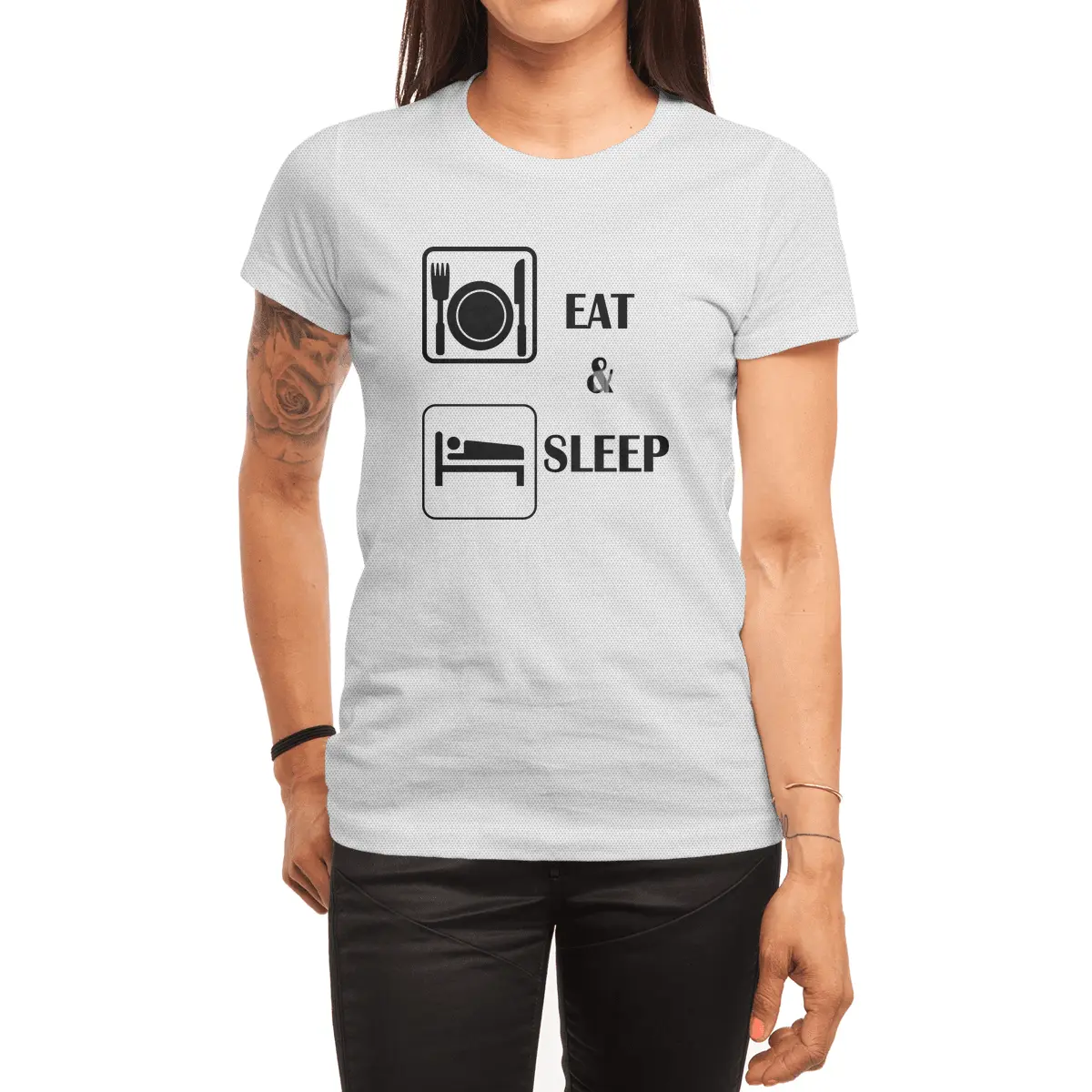 eat and sleep Spor T-Shirt