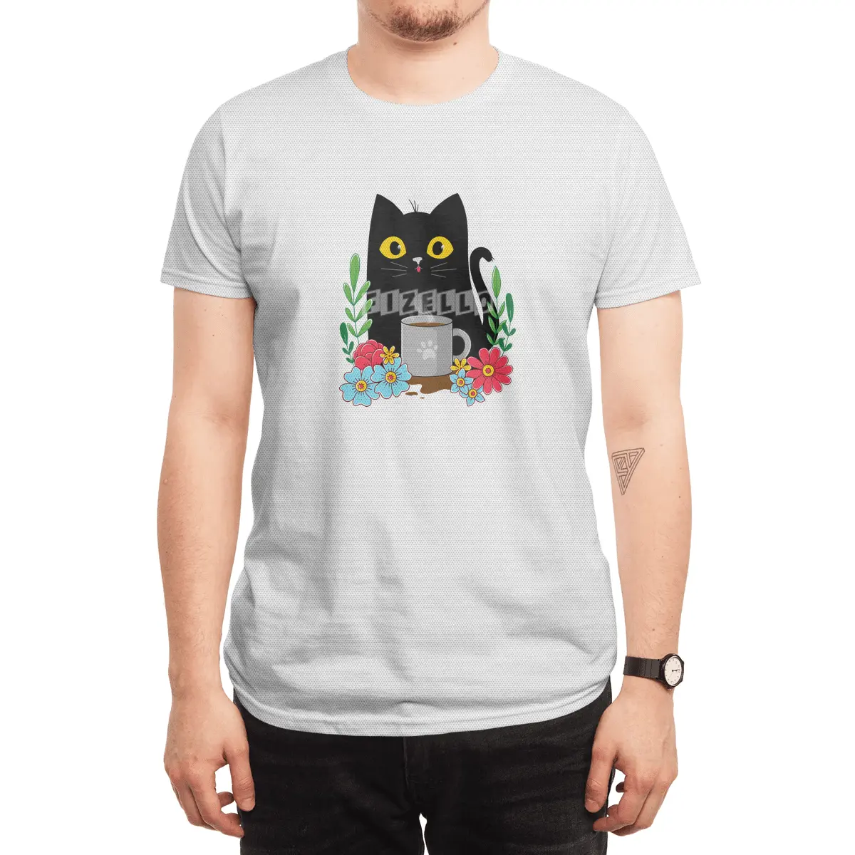 Coffee Cat Spor T-Shirt