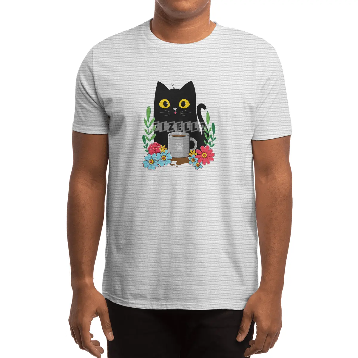Coffee Cat Spor T-Shirt