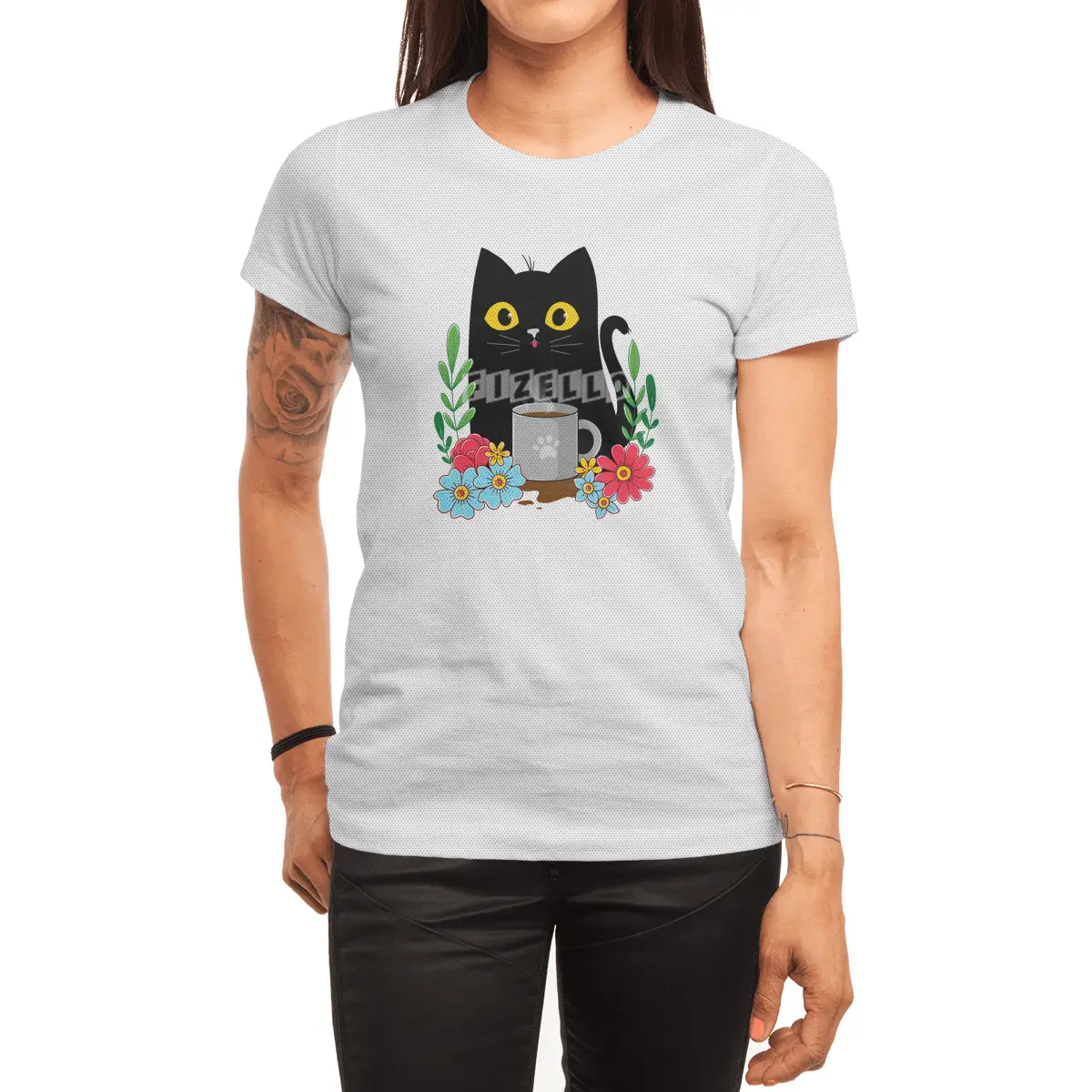 Coffee Cat Spor T-Shirt