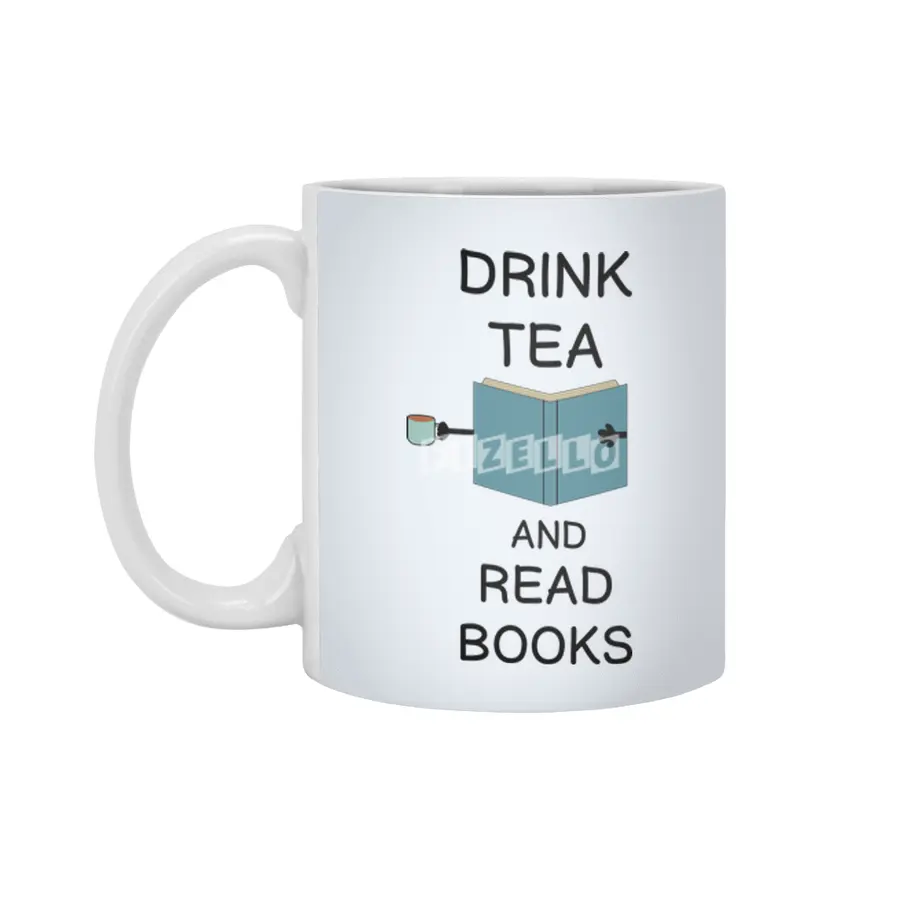 DRINK TEA AND READ BOOKS GIFT FOR READERS Beyaz Kupa