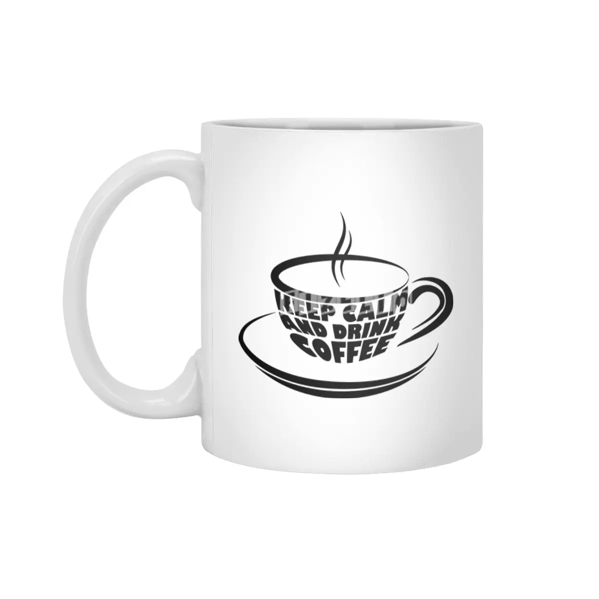 Keep calm and drink coffee! Beyaz Kupa