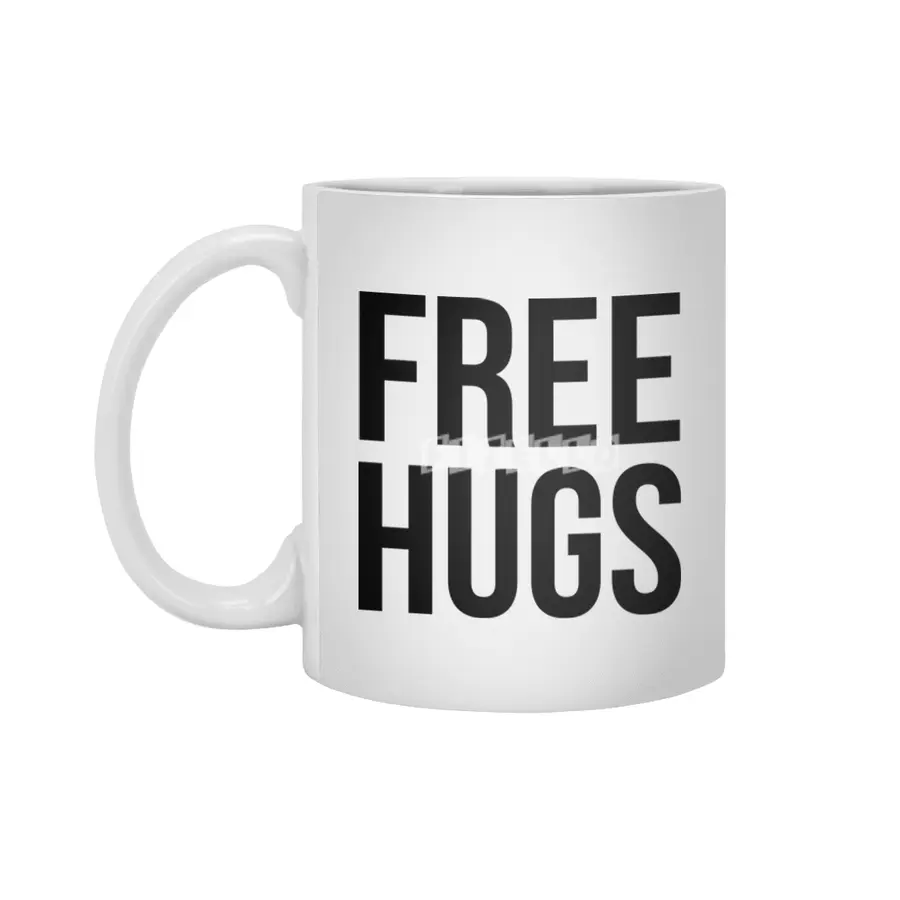 FREE HUGS Beyaz Kupa