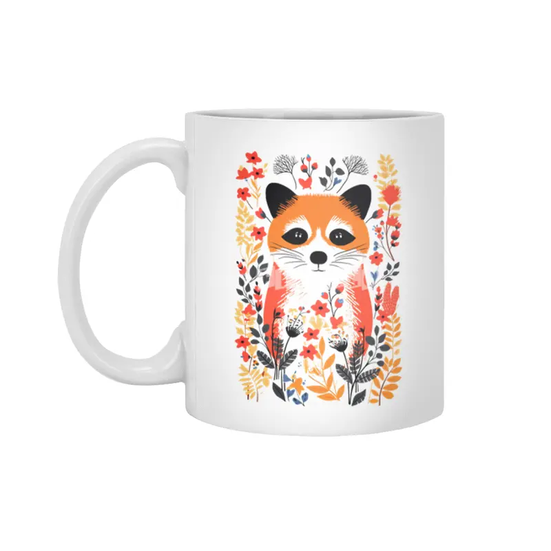 Autumn Red Panda Beyaz Kupa