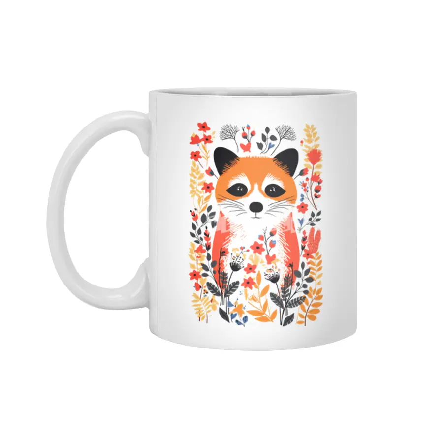 Autumn Red Panda Beyaz Kupa