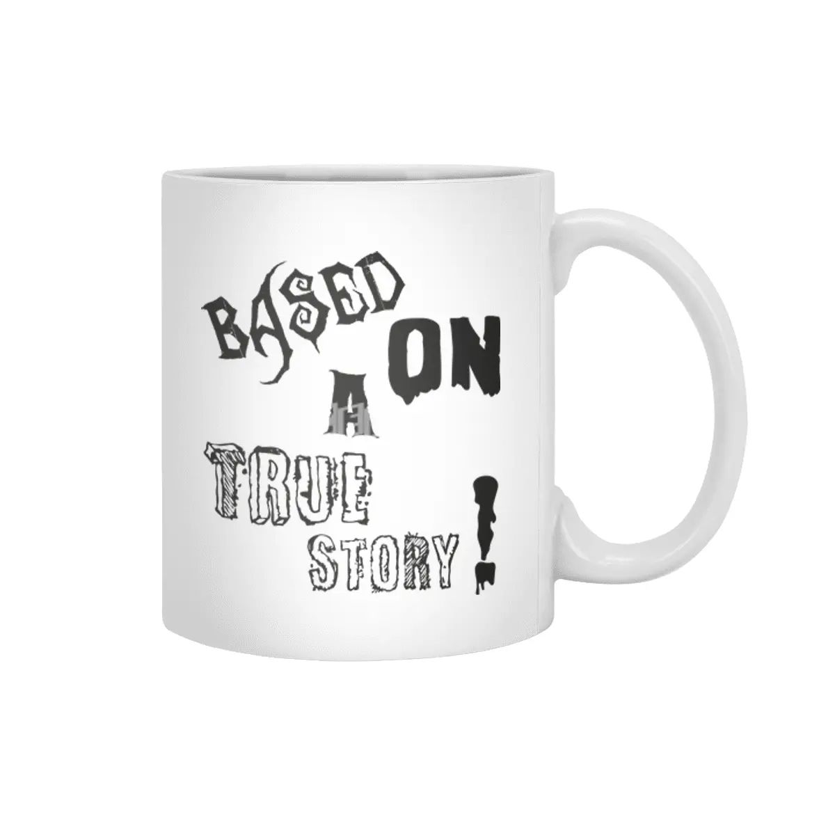 Based On A True Story ! - Horror Design Beyaz Kupa