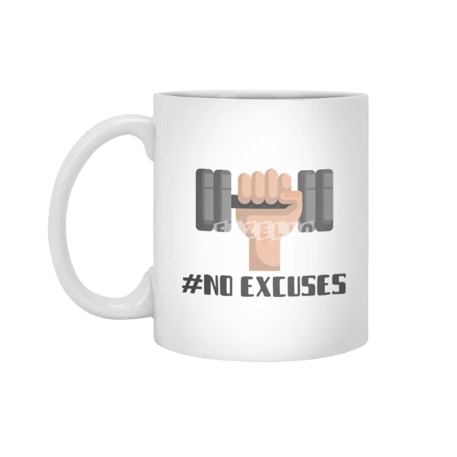 No Excuses Beyaz Kupa
