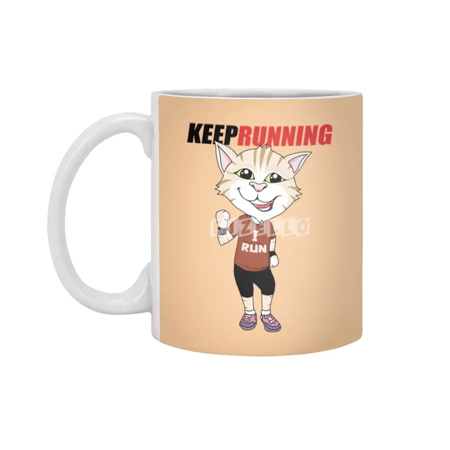 Keep Running Beyaz Kupa
