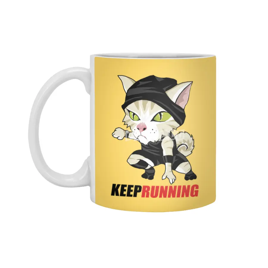 Keep Running Beyaz Kupa
