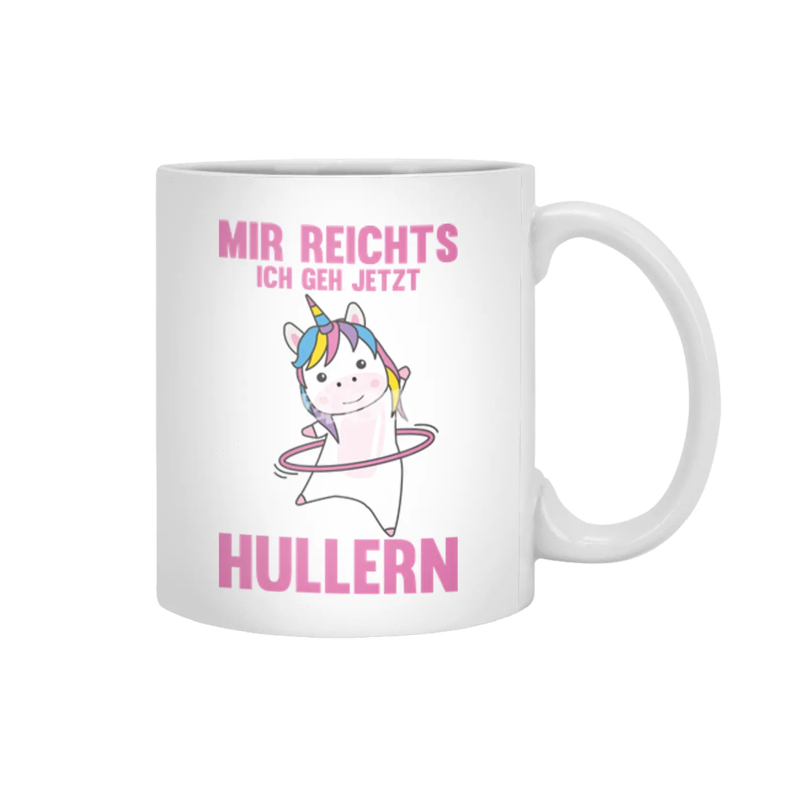 I'm Rich In I Go Hullern Unicorn Rosa Beyaz Kupa