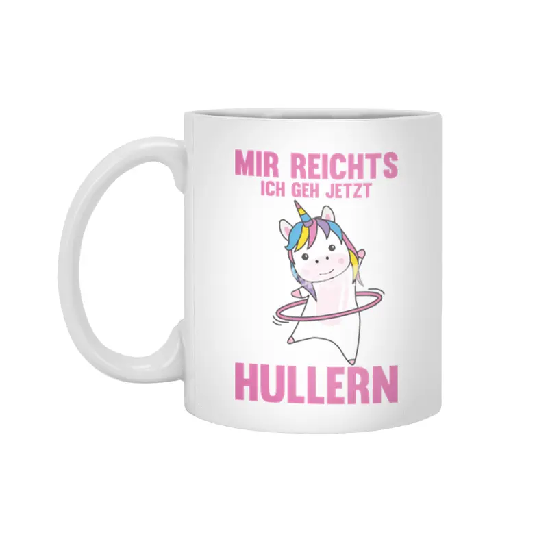 I'm Rich In I Go Hullern Unicorn Rosa Beyaz Kupa