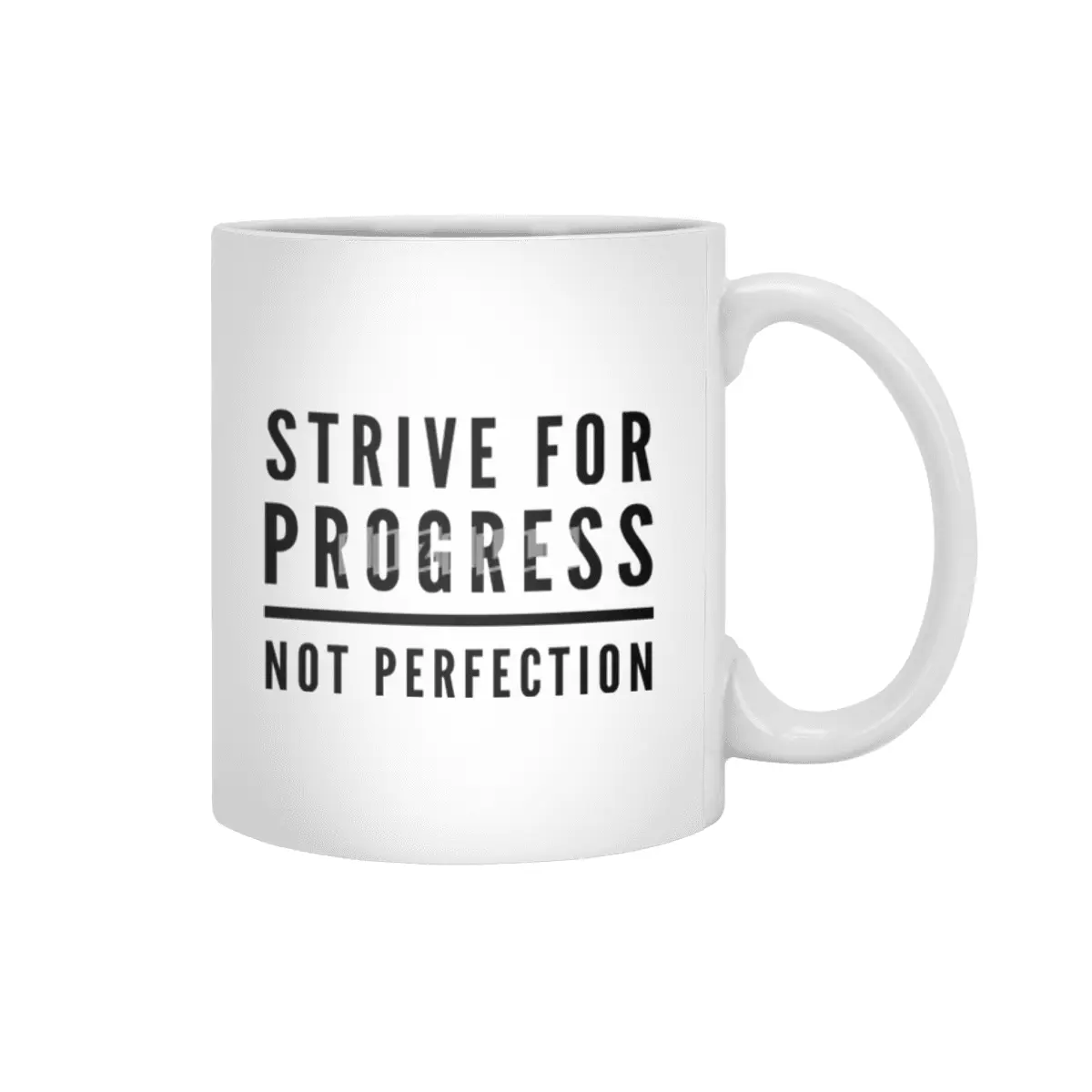 Strive For Progress, Not Perfection Beyaz Kupa