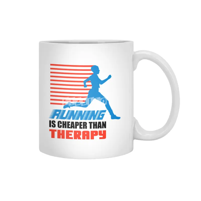 Running Is Cheaper Than Therapy Beyaz Kupa