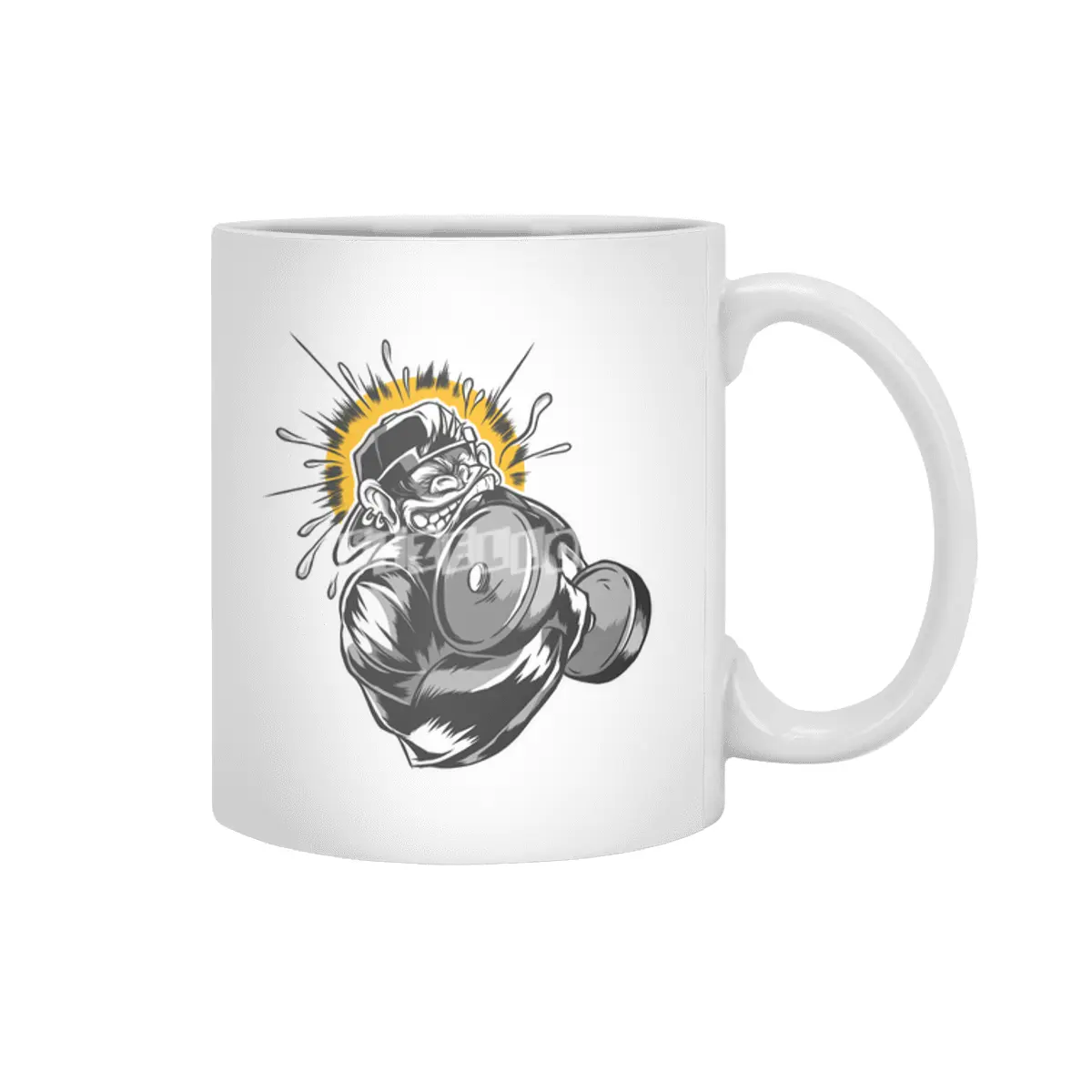 Monkey Dumbbell Beyaz Kupa