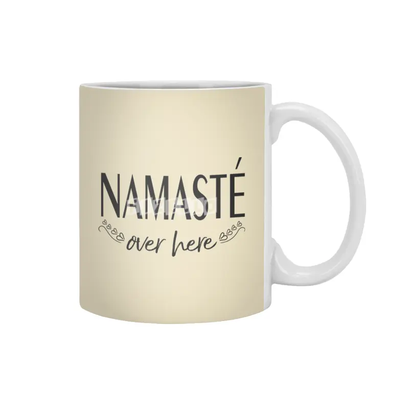 Namaste Over Here  Beyaz Kupa