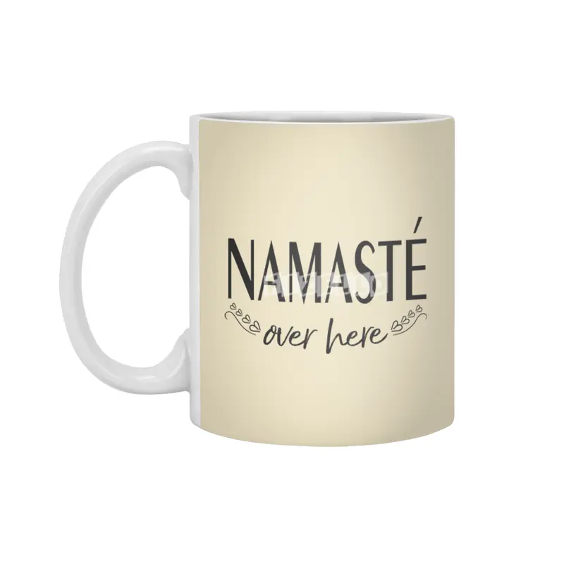 Namaste Over Here  Beyaz Kupa