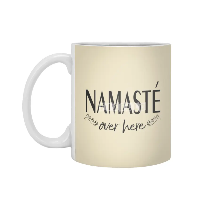 Namaste Over Here  Beyaz Kupa