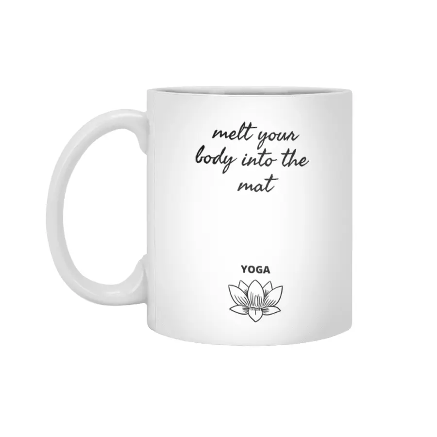 melt your body into the mat Yoga Beyaz Kupa