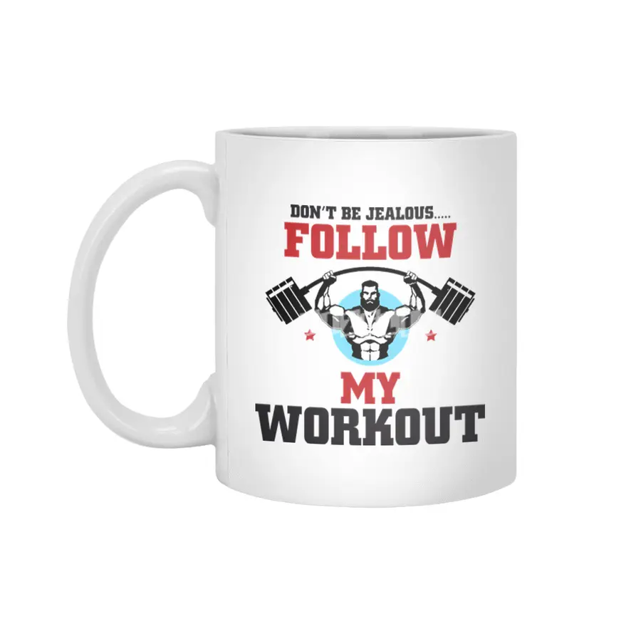 FOLLOW MY WORKOUT Beyaz Kupa