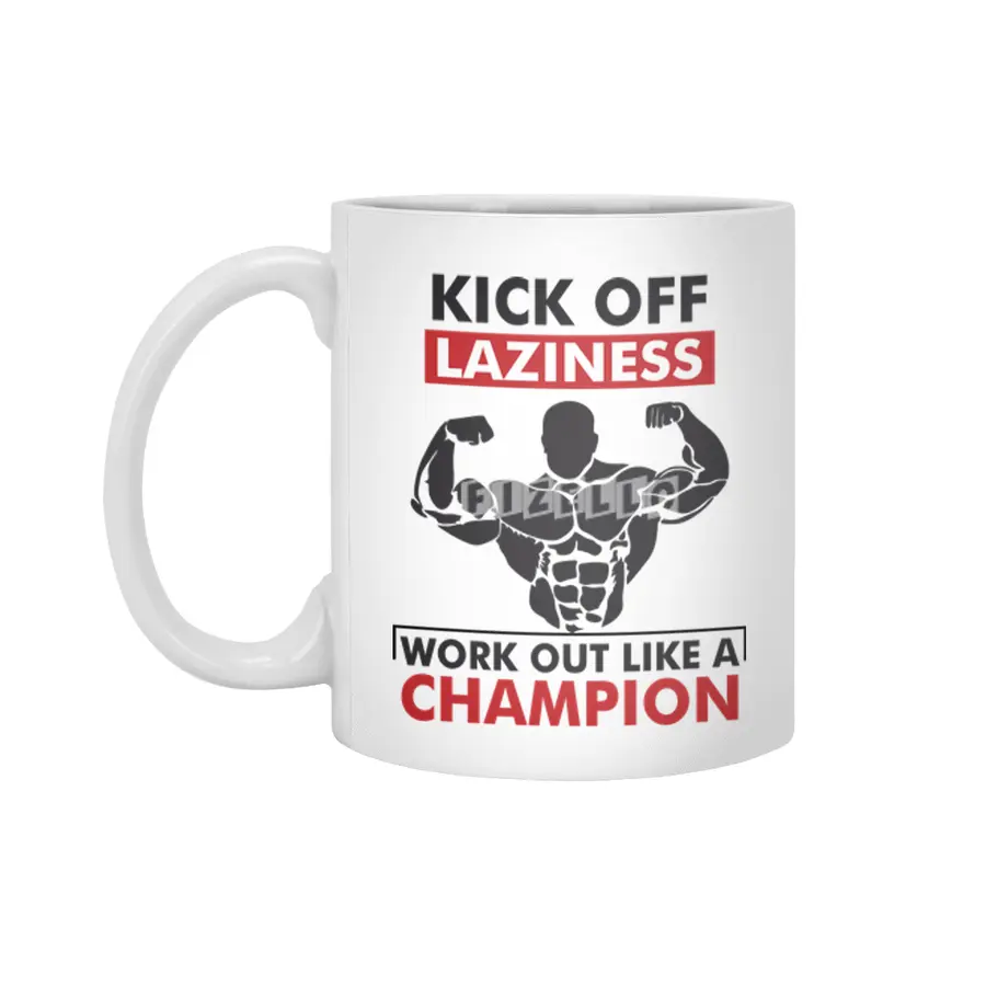 KICK OFF LAZINESS Beyaz Kupa