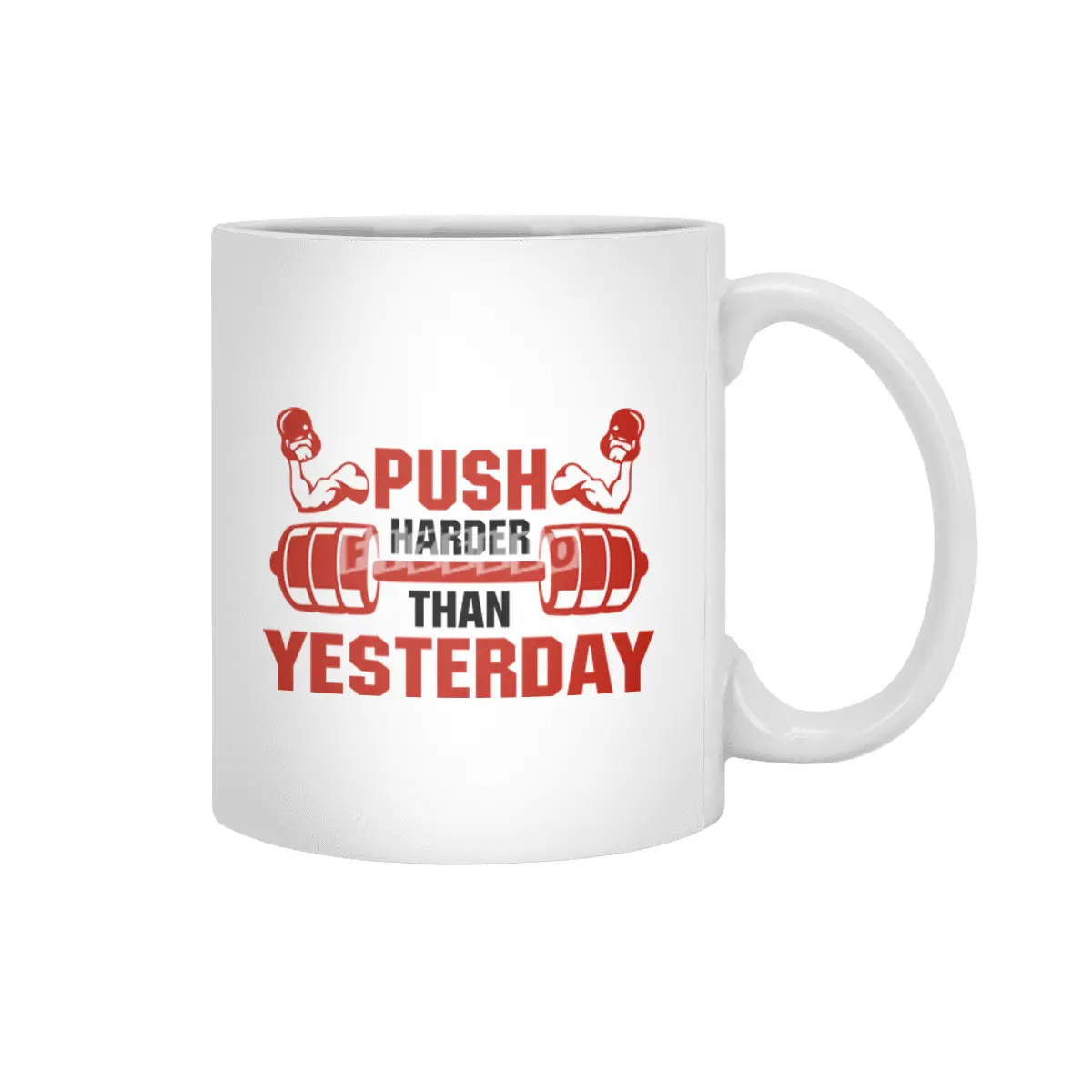 PUSH HARDER THAN YESTERDAY Beyaz Kupa