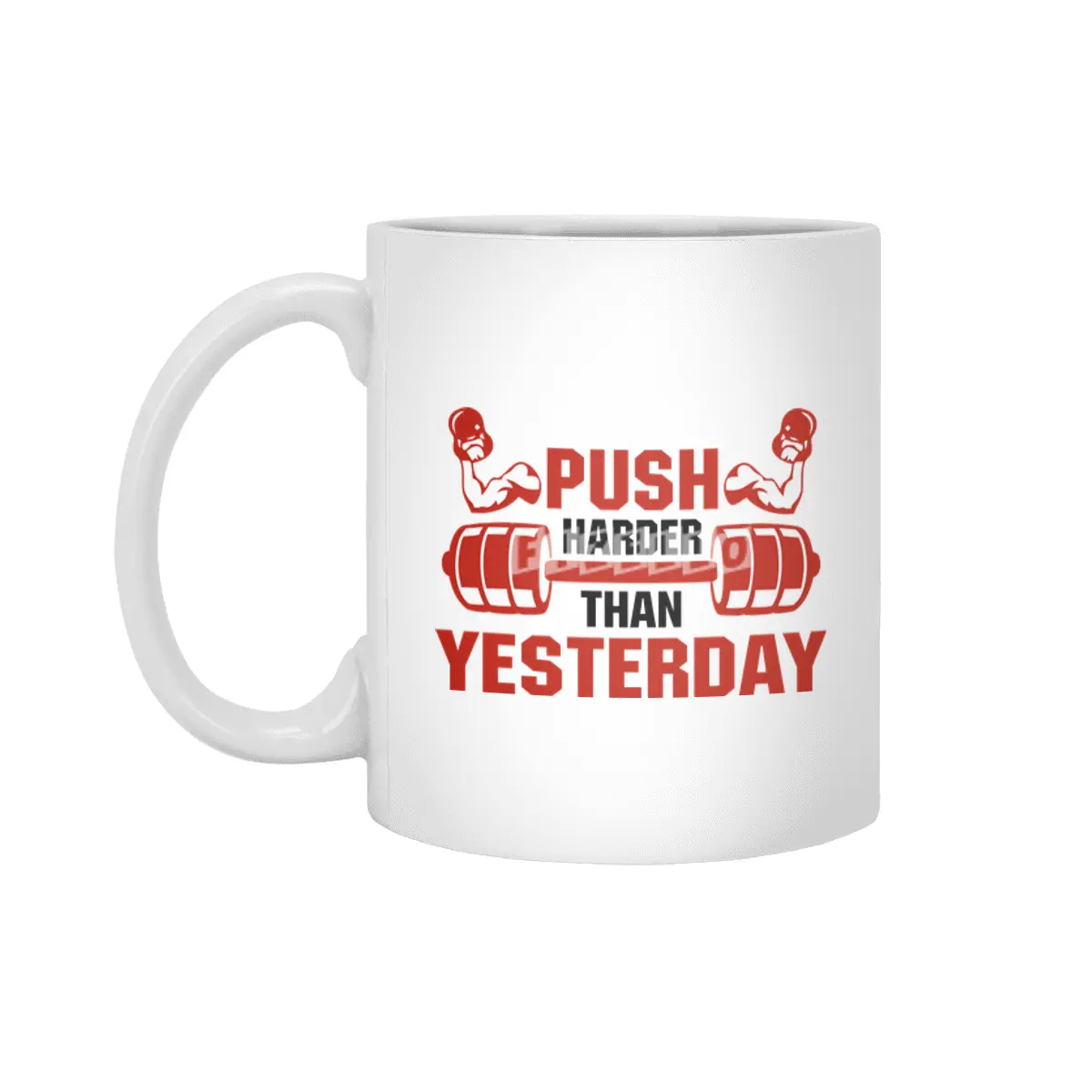 PUSH HARDER THAN YESTERDAY Beyaz Kupa