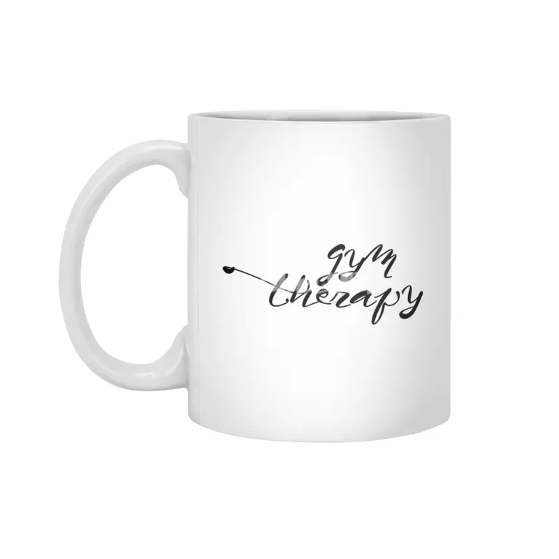 Gym Is My Kind Of Therapy Fitness Graphics Beyaz Kupa