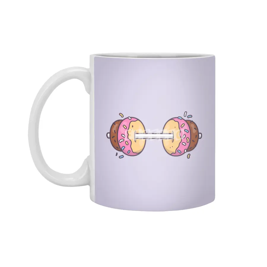 Donuts Barbell Beyaz Kupa