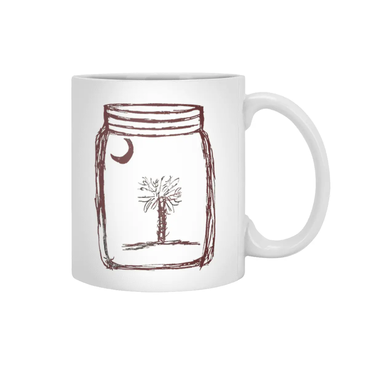Garnet Mason Jar Beyaz Kupa