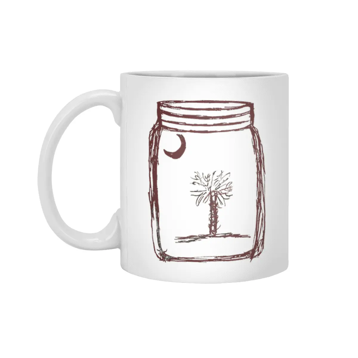 Garnet Mason Jar Beyaz Kupa