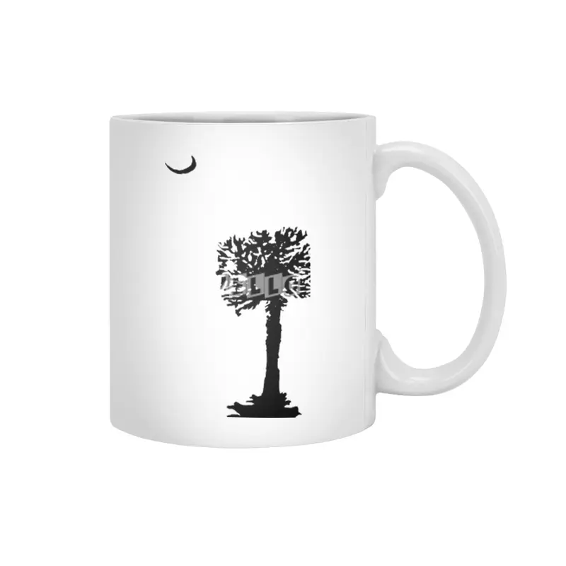 SC Palmetto Tree in Black Beyaz Kupa
