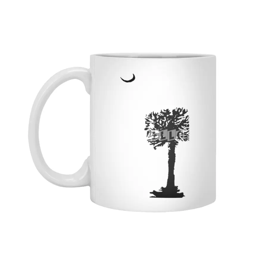 SC Palmetto Tree in Black Beyaz Kupa
