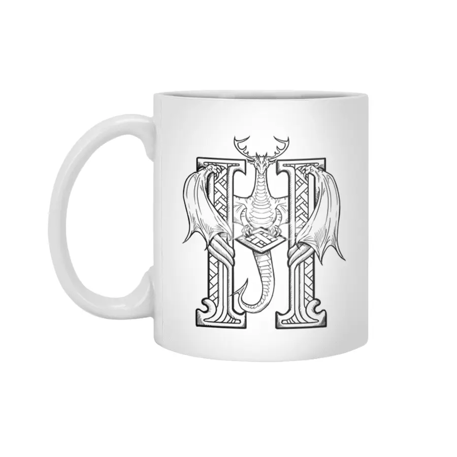 H Dragon Alphabet Beyaz Kupa