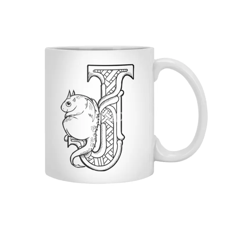J Dragon Alphabet Beyaz Kupa