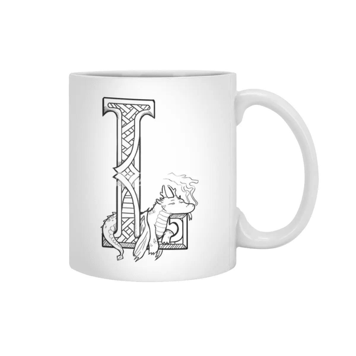 L Dragon Alphabet Beyaz Kupa