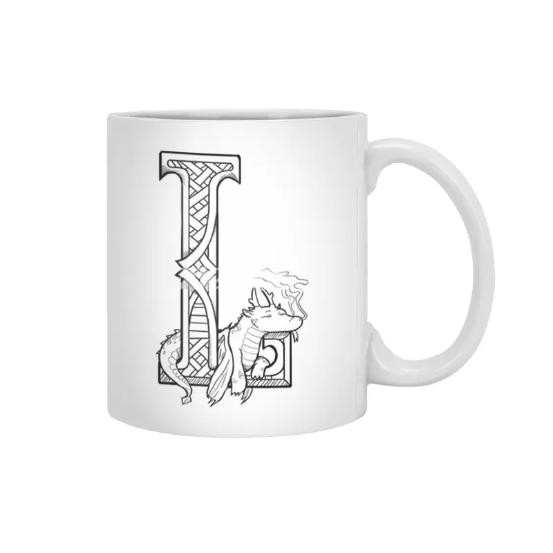 L Dragon Alphabet Beyaz Kupa