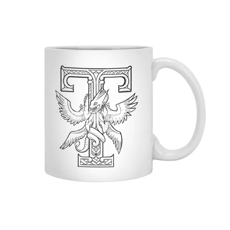 T Dragon Alphabet Beyaz Kupa