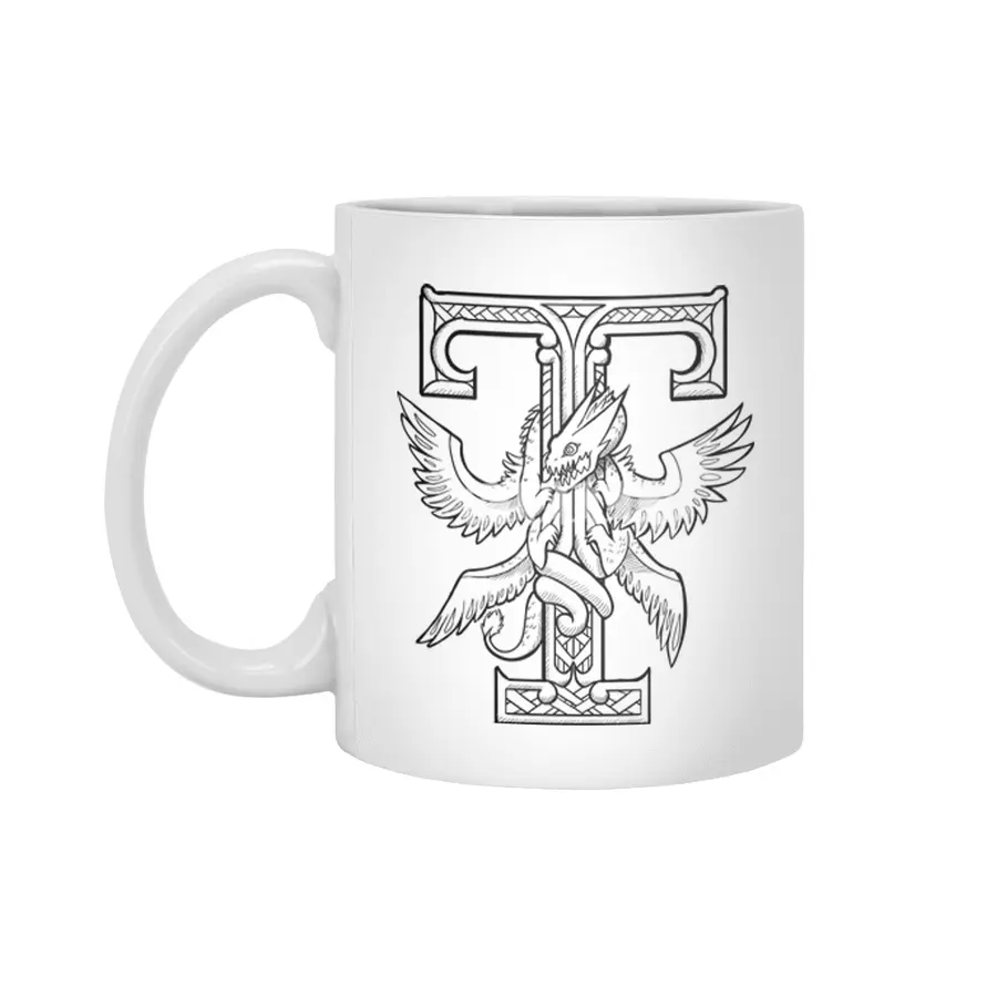 T Dragon Alphabet Beyaz Kupa