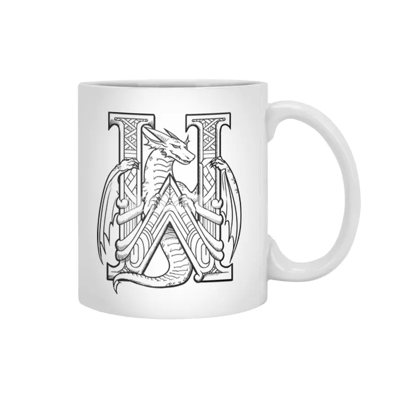 W Dragon Alphabet Beyaz Kupa
